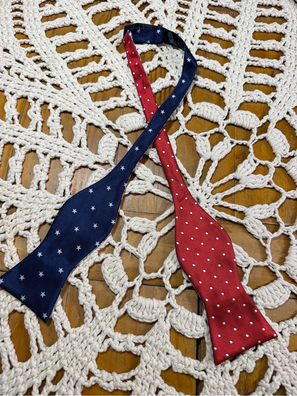 Bow Tie Tuesday Mens Reversible Self Tie Bow Tie Stars Stripes Patriotic USA